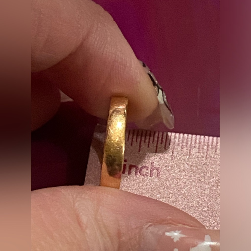 18k Solid Gold Antique Ring Band #6800 Engagement / Wedding / Yourself - Picture 8 of 12